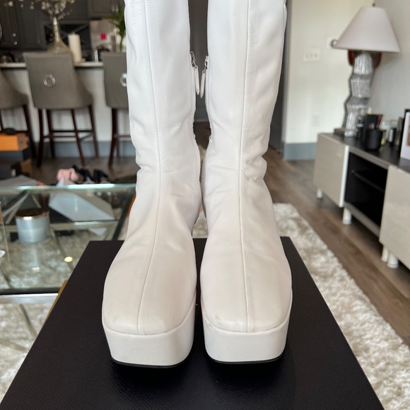 Prada Platform Mid-Calf Boots 37 1/2 - Picture 2 of 4